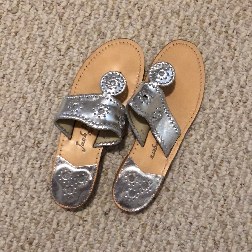 Jack Rogers! Silver, size 8 m, Worn once!